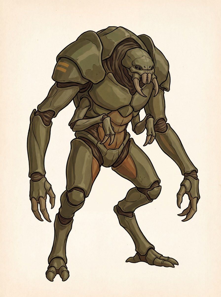 Approved concept art of the Chitinborn
