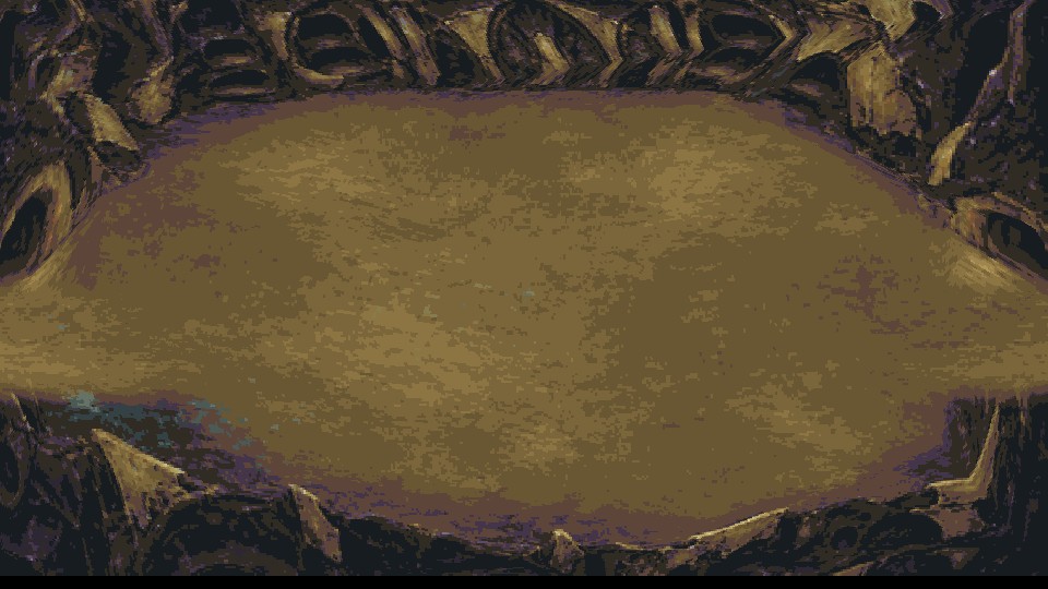 The rent common, a wide amber floor inside dark chitin walls