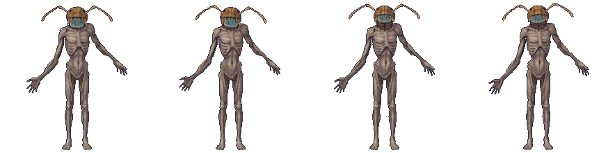 A Mycelid wearing the Ant Head