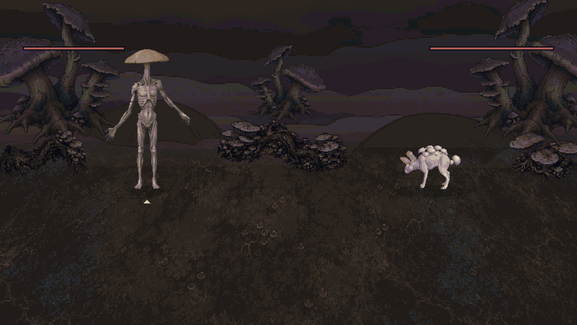 A Mycelid Bulwark meets a Spore Hare
